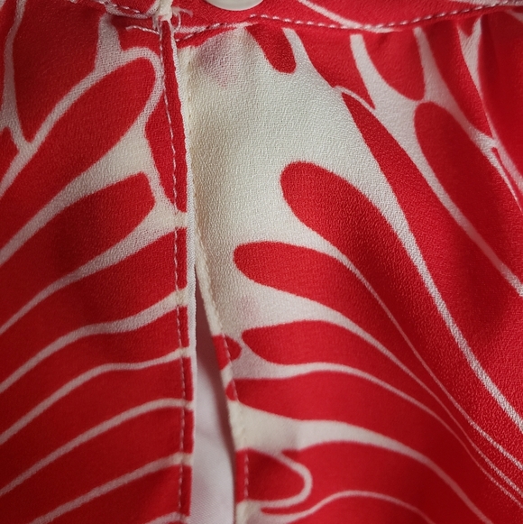 J.Crew Red Floral Flutter Sleeve Dress - Picture 5 of 5